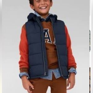GAP  Boy 3 Years Navy Blue Cold Control Puffer Vest